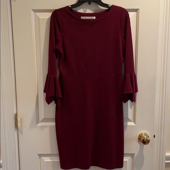 Susana Monaco burgundy fit dress - Picture 1 of 5